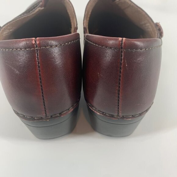 Dansko Solstice Leather Cognac/ Chestnut Clogs Size 36 - Picture 4 of 8